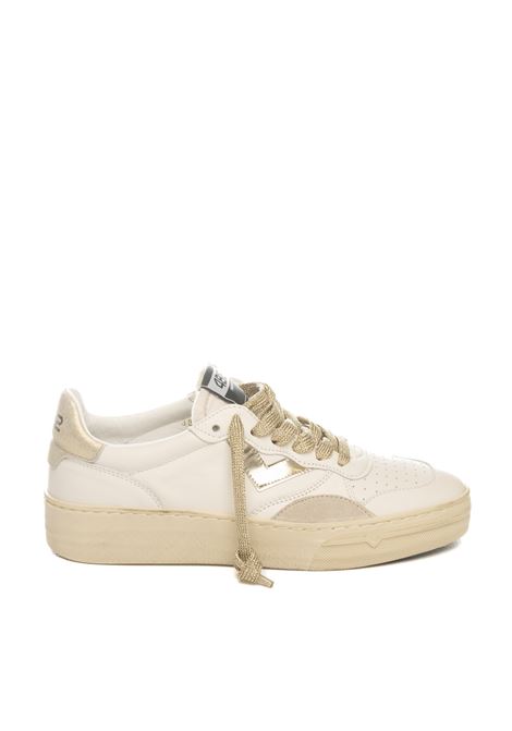 White/gold hyper sneaker 4B12 | HYPER DD100-BIA/ORO